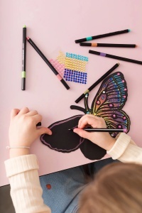 Set creativ cu markere metalice, Fluturi - Sycomore Artissimo - Img 2