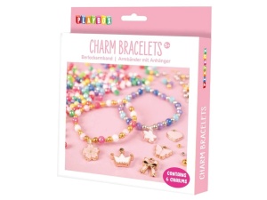 Set creativ mărgele pentru brățări cu charm Playbox