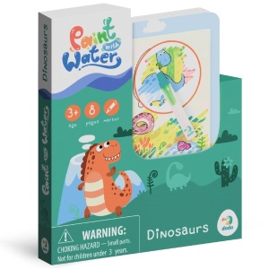 Set de colorat cu apă Dinozauri - 8 pagini