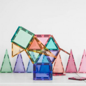 Set de constructie magnetic, Connetix Magnetic Tiles, Pastel Pack 32 piese - Img 7