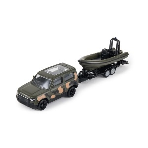 SIKU 8323 Land Rover Defender cu barcă militară de salvare și remorcă - Img 2