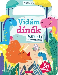 Vidám dínók - Matricás és színező dinoszauruszos foglalkoztató gyerekeknek