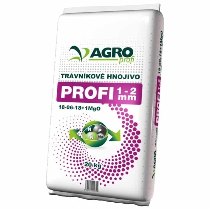 Îngrășământ pentru gazon de Vară AgroProfi 18-06-18+1MgO, 800 mp2, 20 kilograme, granulă completă cu efect rapid, 1-2 mm