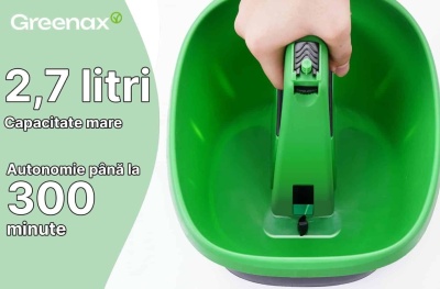 Dispozitiv imprastiere seminte si fertilizant electric Greenax PowerFeed, baterii, autonomie maximă 300 minute, sare, fertilizant și semințe - Img 6