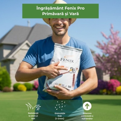 Fenix Pro Spring & Summer – Îngrășământ Gazon 20 kg, NPK 22‑05‑11 + MgO + Microelemente, Eliberare Controlată pentru Primăvară & Vară - Img 3