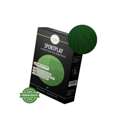 Semințe de gazon profesionale Padana© SportPlay, 1 kg, verde închis, rezistență la seceta, rezistență la călcare, permite tăieri joase