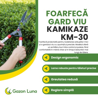 Foarfecă pentru gard viu, 60 cm, arbuști mici, Kamikaze Garden KM-30, made in Spain - Img 2