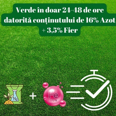 Îngrășământ foliar GREENBOOST, NPK 16-0-0+3.5% Fier, pentru înverzire rapidă și eliminare mușchi - Img 5