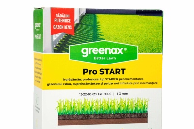Îngrășământ profesional pentru gazon Greenax Pro START 12-22-10 + 2 % Fe + 9 % S 1-3 mm, 2.5 kilograme - Img 4