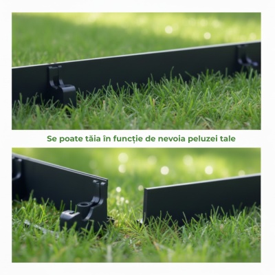 Bordură separatoare flexibilă pentru delimitarea peluzei, aleilor și zonelor decorative, înălțime 45 mm - Img 6
