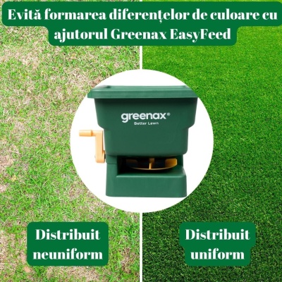 Dispozitiv de împrăștiere fertilizant, semințe și sare Greenax EasyFeed, 2,5 kg, 5 trepte de reglare, verde - Img 4