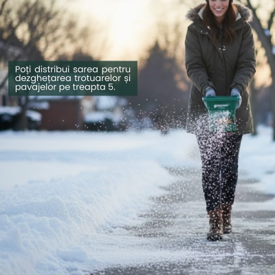 Dispozitiv de împrăștiere fertilizant, semințe și sare Greenax EasyFeed, 2,5 kg, 5 trepte de reglare, verde - Img 7