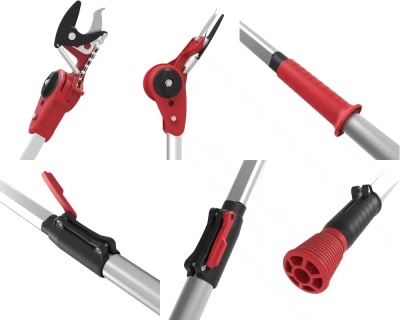 Foarfecă telescopică Kamikaze KM‑63 TLX – lungime 2,4–4 m, lame Bypass, diametru tăiere 32 mm - Img 8