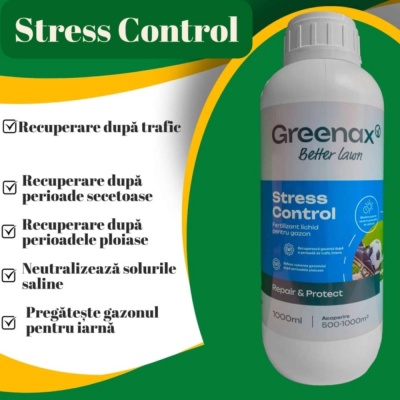 Greenax STRESS CONTROL – Îngrășământ foliar gazon 1 L cu azot și aminoacizi, susține rezistența la stres (secetă, trafic, ploi) și pregătește peluza pentru iarnă - Img 7