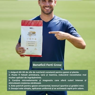 Îngrășământ pentru gazon All Season Ferti Grow NPK 12-6-14 + MgO, eliberare controlată, 60–90 zile, 4kg, acoperire 150 mp - Img 5