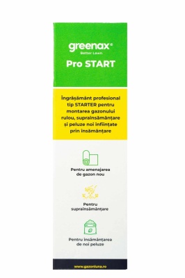 Îngrășământ profesional pentru gazon Greenax Pro START 12-22-10 + 2 % Fe + 9 % S 1-3 mm, 2.5 kilograme - Img 5
