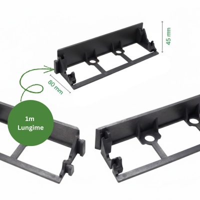 Bordură separatoare flexibilă pentru delimitarea peluzei, aleilor și zonelor decorative, înălțime 45 mm - Img 3