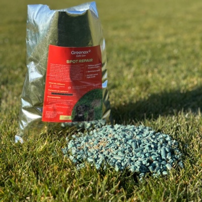 Greenax Spot Repair kit pentru repararea golurilor din gazon cu semințe, îngrășământ și mulch, 1.5 kilograme, 15 pete - Img 8
