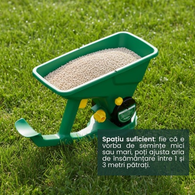 Dispozitiv de imprastiere fertilizant, seminte si sare Greenax ProFeed, 1,5 litri, 5 trepte de reglare, verde - Img 4