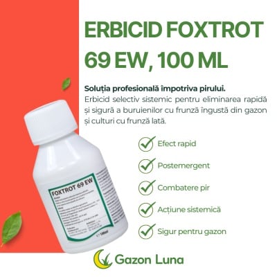Erbicid pentru gazon FOXTROT 69 EW, pentru buruieni cu frunză îngustă - 100 ml - Img 2