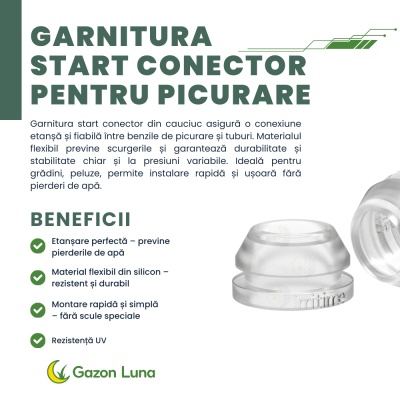 Garnitura start conector pentru picurare 16mm, cauciuc - Img 2