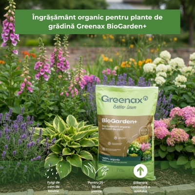 Greenax BioGarden+ – Îngrășământ Organic 5 kg pentru 25‑50 Plante, Conifere și Perene, 14 % Azot, 2 % Sulf, Creștere Rapidă și Sănătoasă - Img 3