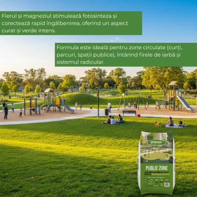 Greenax Public Zone – Îngrășământ Profesional Gazon 20 kg, NPK 15‑5‑8 + Mg + Fe + S, Eliberare Controlată 2‑3 Luni, Verde Intens și Rezistent - Img 5