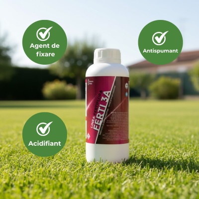 FERTI3A – Aditiv Foliar 1 L pentru Gazon cu Acțiune Adezivă, Antispumantă și Acidifiantă, Acoperire până la 2000 m² - Img 3