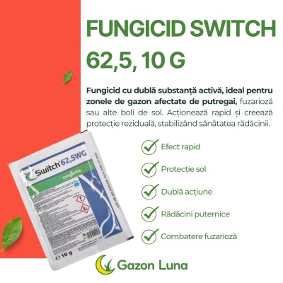 Fungicid pentru gazon, SWITCH 62,5 WG, pentru prevenirea bolilor de gazon - 10 g - Img 2