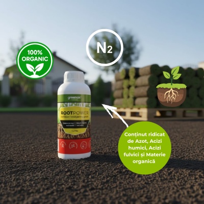 Greenax ROOTPOWER – Îngrășământ foliar gazon 1 L cu acizi humici & fulvici, azot și materie organică, pentru înrădăcinare rapidă - Img 4