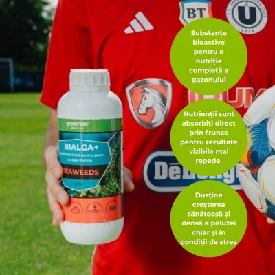 Greenax Bialga+ – Îngrășământ Foliar 1 L cu 15 % Alge Marine pentru Dezvoltare Rădăcini, Rezistență la Stres și Absorbție, Acoperire 1000 m² - Img 3