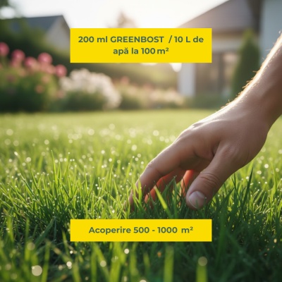 Greenax GREENBOOST – Îngrășământ Foliar Gazon 1 L, NPK 16‑0‑0 + 3.5 % Fier, Pentru Înverzire Rapidă, Eliminare Mușchi și Revitalizare Peluză - Img 5
