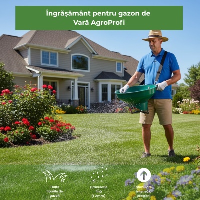 AgroProfi Vară – Îngrășământ Gazon 18‑06‑18 + 1 MgO, 20 kg, până la 800 m², Granule Fine 1‑2 mm, Efect Rapid - Img 3