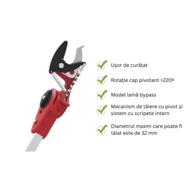 Foarfecă telescopică Kamikaze KM‑63 TLX – lungime 2,4–4 m, lame Bypass, diametru tăiere 32 mm - Img 4