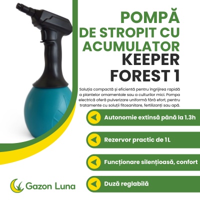 Pompă de stropit cu acumulator Keeper Forest 1, autonomie 90 minute, 1 L, fabricată în Spania - Img 2