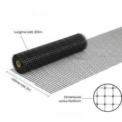 Plasă anticârtiță rolă 2 × 200 m (400 m²) – protecție ecologică pentru gazon și grădină - Img 3