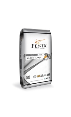 Fenix First – Îngrășământ Profesional Gazon 20 kg, NPK 21‑05‑06 + Mg, Eliberare Controlată XCU, Verde Intens și Rezistent, Acțiune 2‑3 Luni