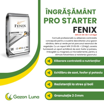Fenix First – Îngrășământ Profesional Gazon 20 kg, NPK 21‑05‑06 + Mg, Eliberare Controlată XCU, Verde Intens și Rezistent, Acțiune 2‑3 Luni - Img 2