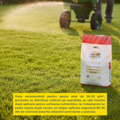 Îngrășământ pentru gazon All Season Ferti Grow NPK 12-6-14 + MgO, eliberare controlată, 60–90 zile, 4kg, acoperire 150 mp - Img 4
