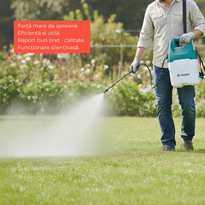 Pompă de stropit electrică Keeper Forest 10 L – acumulator Lithium, autonomie 4 ore, 2 duze (foliar și erbicide), fabricată în Spania - Img 4