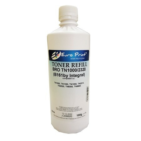 Toner refill Brother TN1000/TN2320 B161 100g by Integral refill ( cod original : TN1000, TN1030, TN1050, TN2310, TN2320, TN6300, TN6600 )