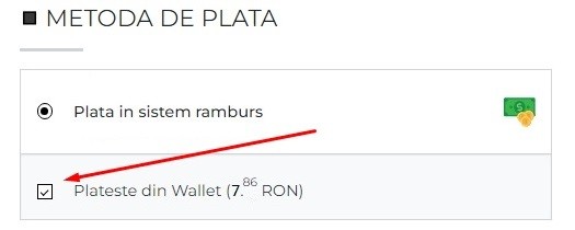 Exemplu utilizare puncte loialitate