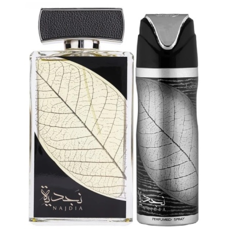 Najdia Silver Lattafa 100 ml, eau de parfum + 50 ml deodorant spray, men
