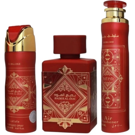 Bade’e Al Oud Sublime Lattafa 600 ml, apa de parfum, unisex, set
