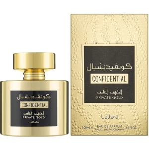 Confidential Private Gold Lattafa 100 ml, eau de parfum, unisex - Img 2