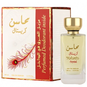 Mahasin Crystal Lattafa 100 ml, eau de parfum + 50 ml deodorant spray, women - Img 7
