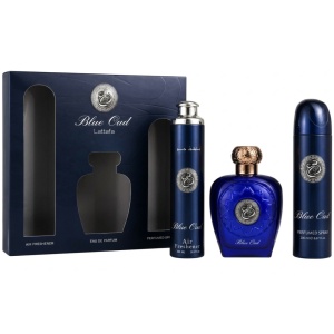 Opulent Blue Gift Set 3 pieces Lattafa 600 ml, men - Img 2