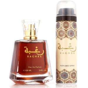 Raghba Lattafa 100 ml, apa de parfum + 50 ml deodorant spray, unisex - Img 5