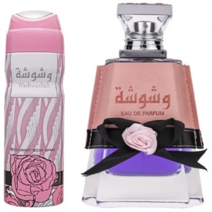 Washwashah Lattafa 100 ml, eau de parfum + 50 ml deodorant spray, women - Img 8