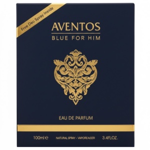 Aventos Blue for Him Fragrance World 100 ml, eau de parfum + 50 ml deodorant spray, men - Img 4